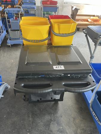 Reinigungswagen mit Abfallbeh�lter,Eimerset und Presse