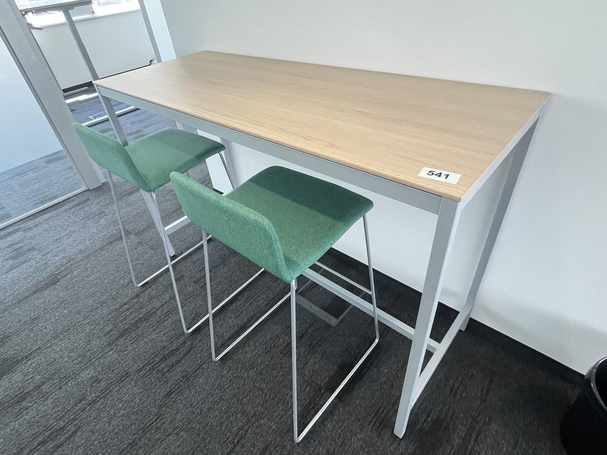 PROFIM Tisch freistehend 160/60/106 cm mit 2 Hochst&uuml;hle