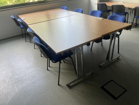 6 Stück Schulungs-,Seminar-,Banketttische160/80 cm klappbar mit Stromleiste oben 6 Stück Schulungs-,Seminar-,Banketttische160/80 cm klappbar mit Stromleiste oben