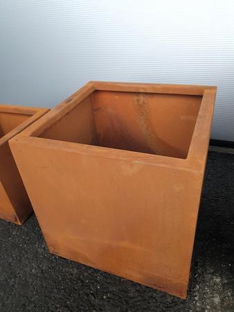 40x40x40cm Terra Corten Cortenstahl Pflanzengef�� Cube