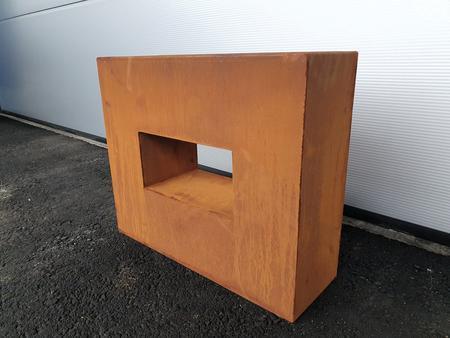 Cortenstahl Pflanzgef�� TerraCorten Design 60x20x50