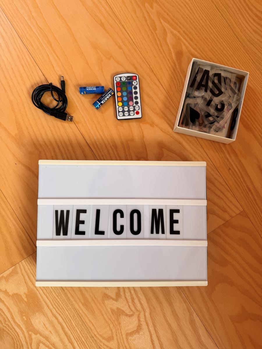 Lightbox mit Buchstaben - LED