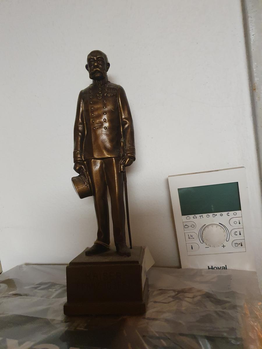 Metallfigur Kaiser Franz Josef ca. 27 cm hoch