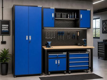 Werkstattschrank schwarz-blau