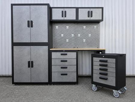 Werkstattschrank 2.3 - schwarz/anthrazit INKLUSIVE Werkzeugwagen best�ckt 2.3 schwarz/anthrazit, Art.-Nr. WSW003 und WWB003