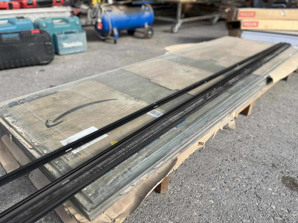 6 St&uuml;ck Glasplatten ca. 255.5/80 cm = kpl.Palette