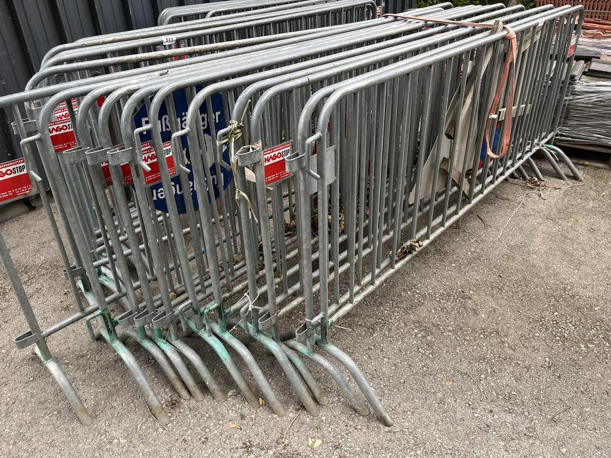 13 St&uuml;ck HAGO Absperrgitter verzinkt ca. 240 cm