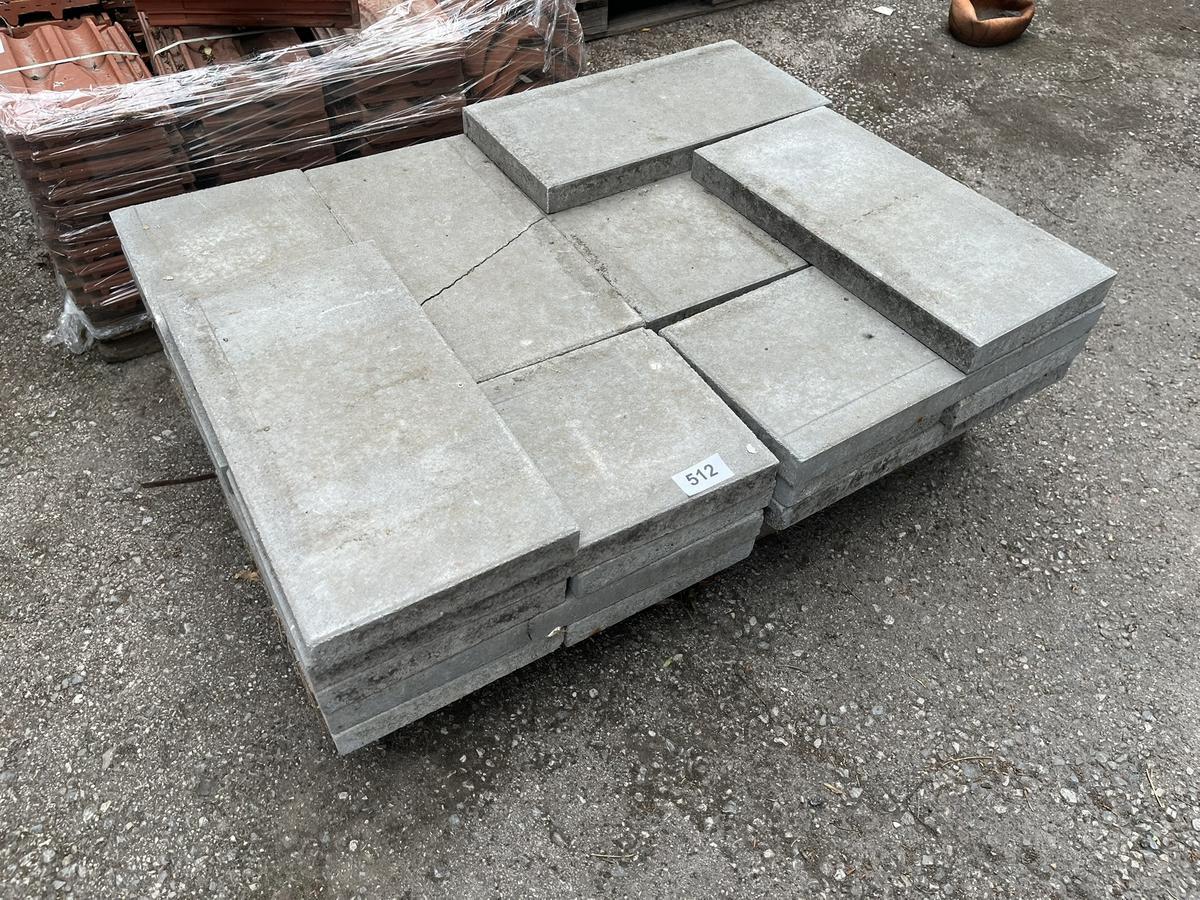 ca. 25 St&uuml;ck Betonplatten 60/30/ 5 cm
