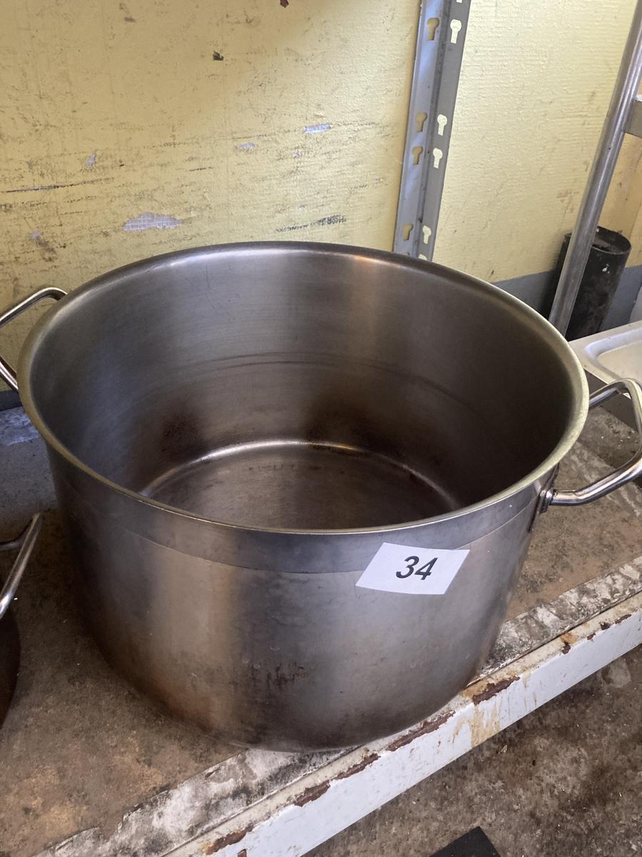 Edelstahl Kochtopf, Ma&szlig;e: ca. DM 40 cm, H 25 cm