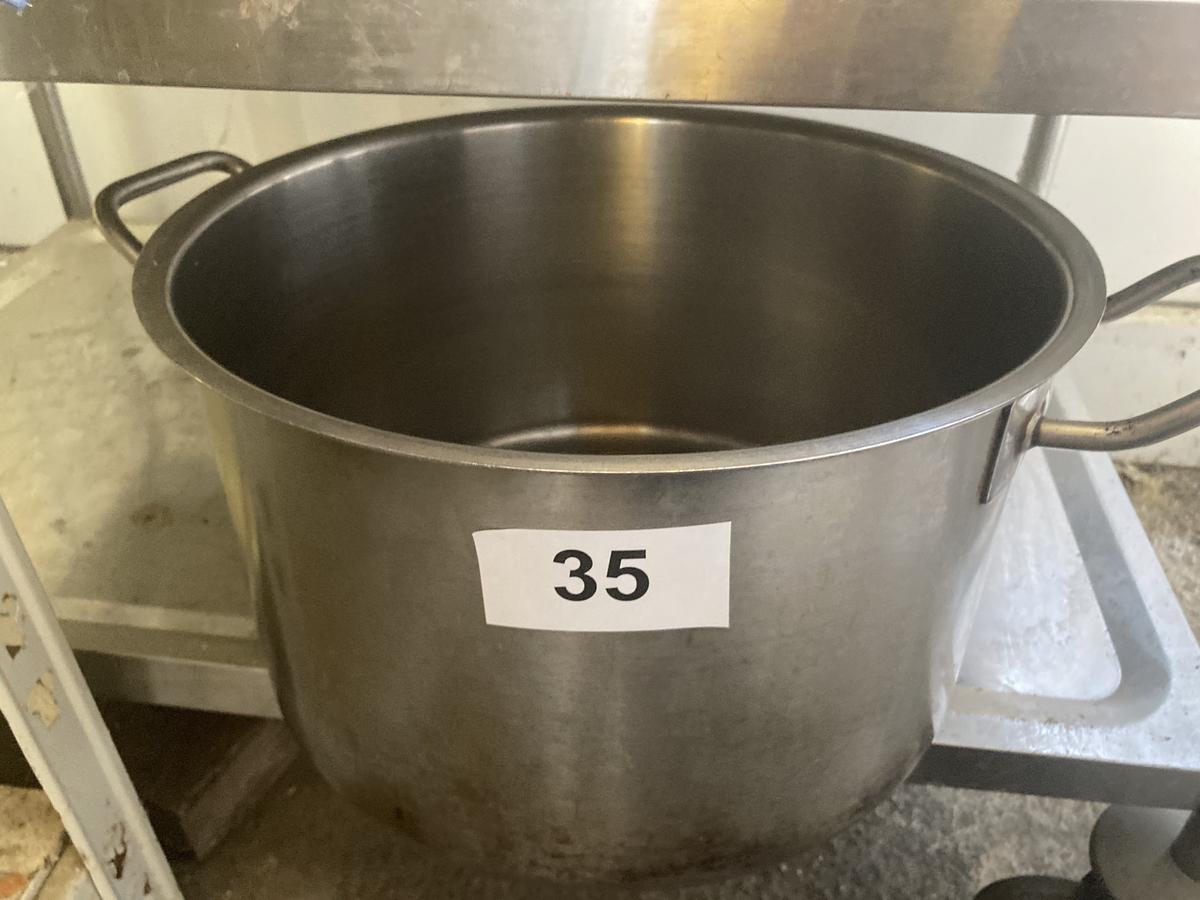 Edelstahl Kochtopf, Ma&szlig;e: ca. DM 43cm, H 20 cm