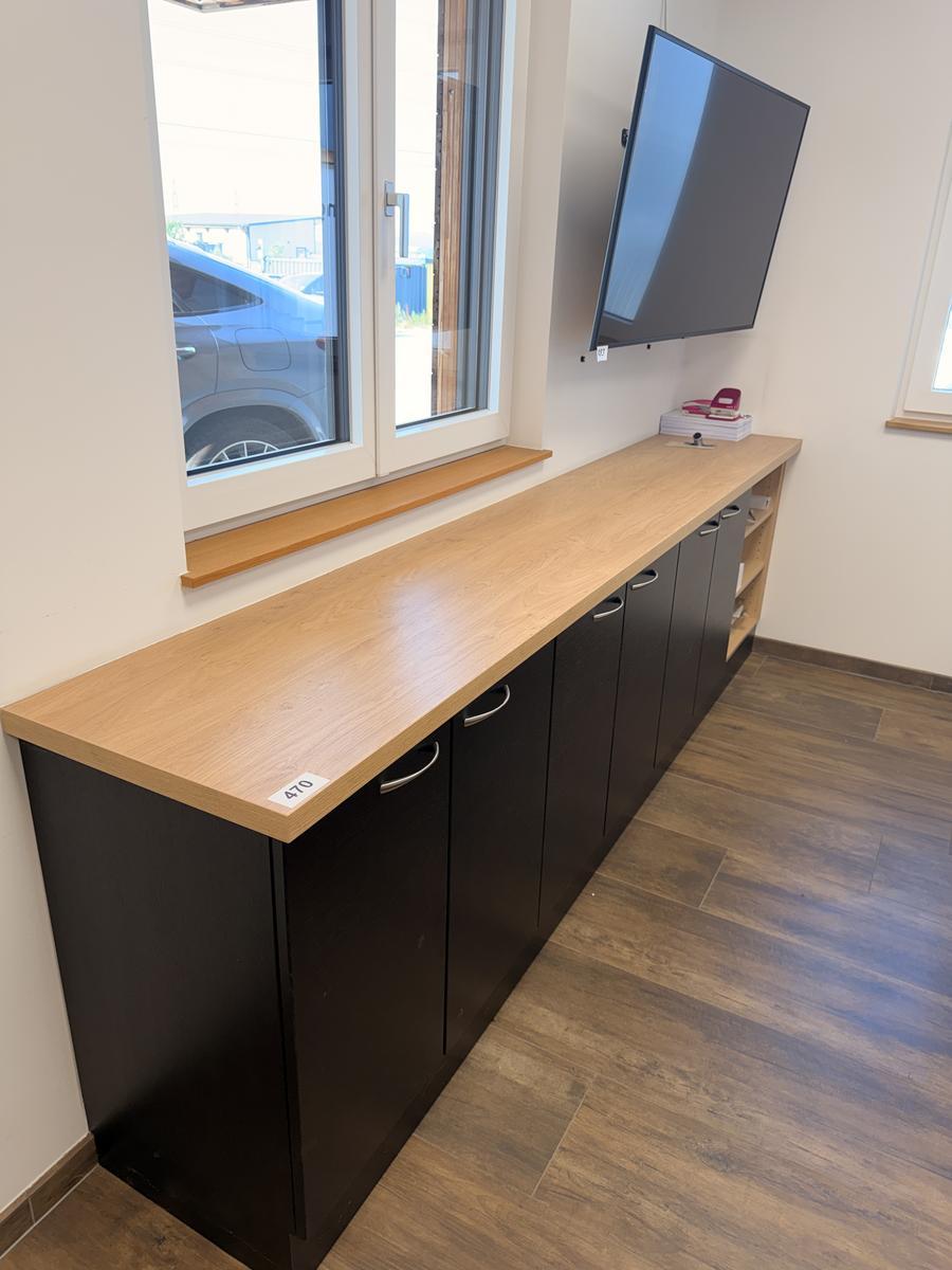 Sideboard/ Wandboard 300 x 50 x 90 cm - 6 Fl&uuml;gelt&uuml;ren, 2OH, offenes Regal