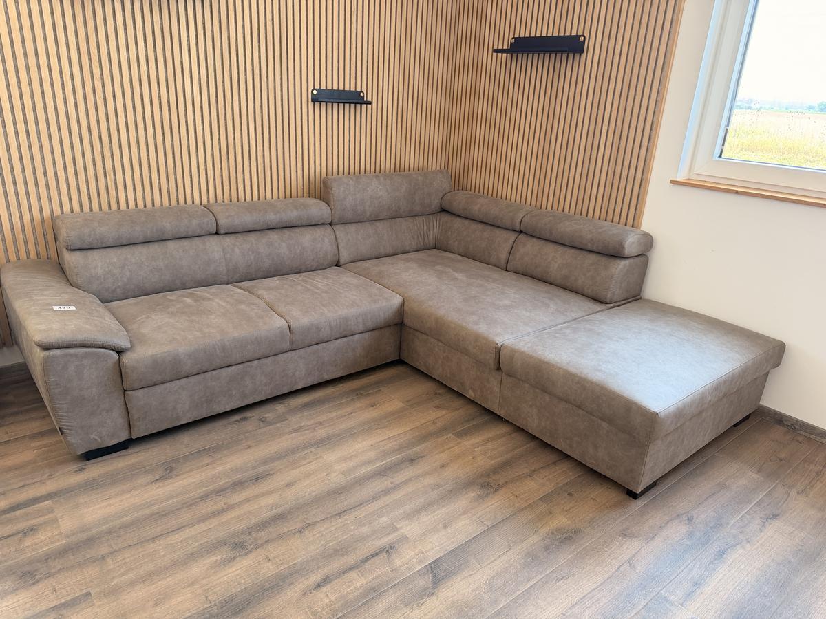Ecksofa-Wohnlandschaft ca. 250 x 250 cm - HOMIN Stoffbezug
