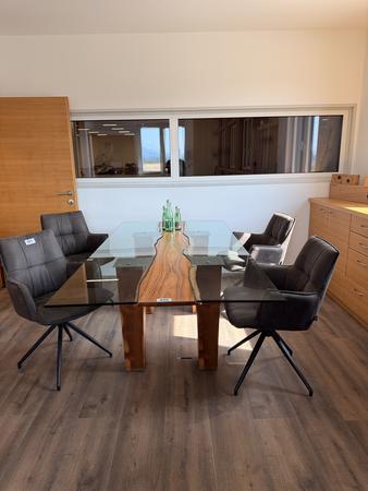 Designer Konferenztisch Holz/ Glas ca. 220 x 110 cm