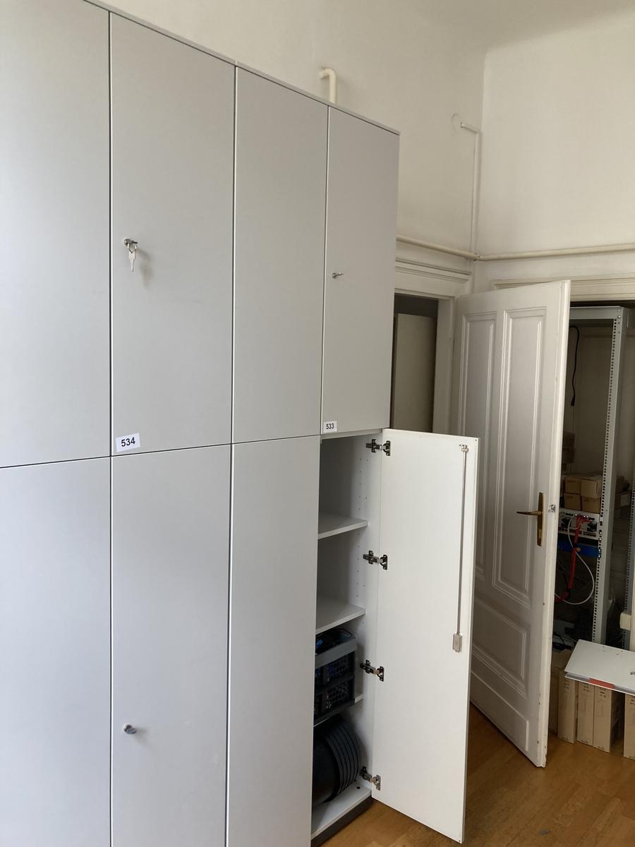 Bene Aktenschrank Kombination 80 x 45 x 260 cm - 7 OH hellgrau?d=2026-07-17 18:13:14