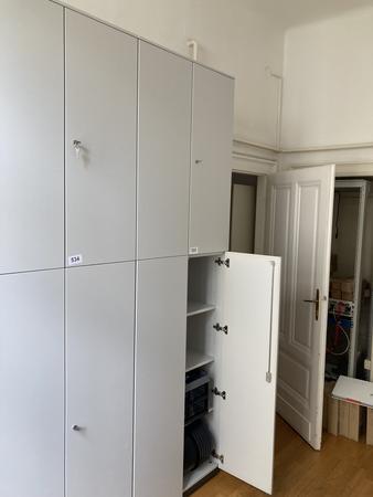 Bene Aktenschrank Kombination 80 x 45 x 260 cm - 7 OH hellgrau Bene Aktenschrank Kombination 80 x 45 x 260 cm - 7 OH hellgrau