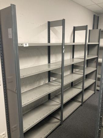 Fachbodenregale - Steckregalsystem, Ma�e: ca. L 95 cm pro Feld, 12 einheiten, ca. 11 lfm, Tiefe: 35 cm, H�he 200 cm