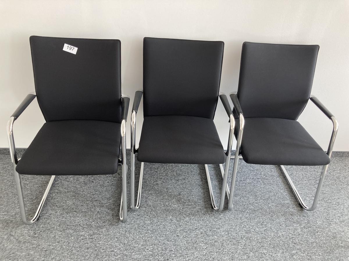3 Freischwinger-St&uuml;hle Fabrikat Girsberger
