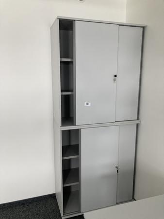 2teilige Aktenschrank-Kombination Ober- und Unterschrank, Ma�e je ca. 100 x 45 x 115 cm