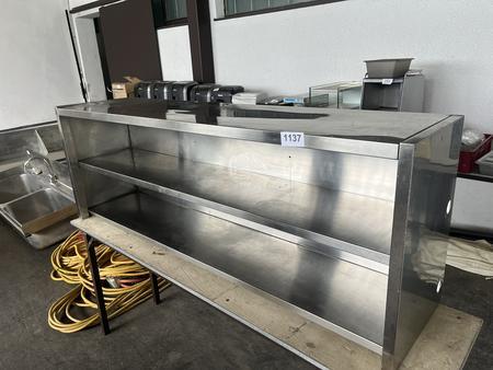 Edelstahl H�ngeschrank ca.170/40/60 cm 2 Fachebene