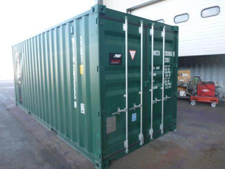 20 Fuß ISO See- und Lagercontainer, RAL 6005 moosgrün 20 Fuß ISO See- und Lagercontainer, RAL 6005 moosgrün