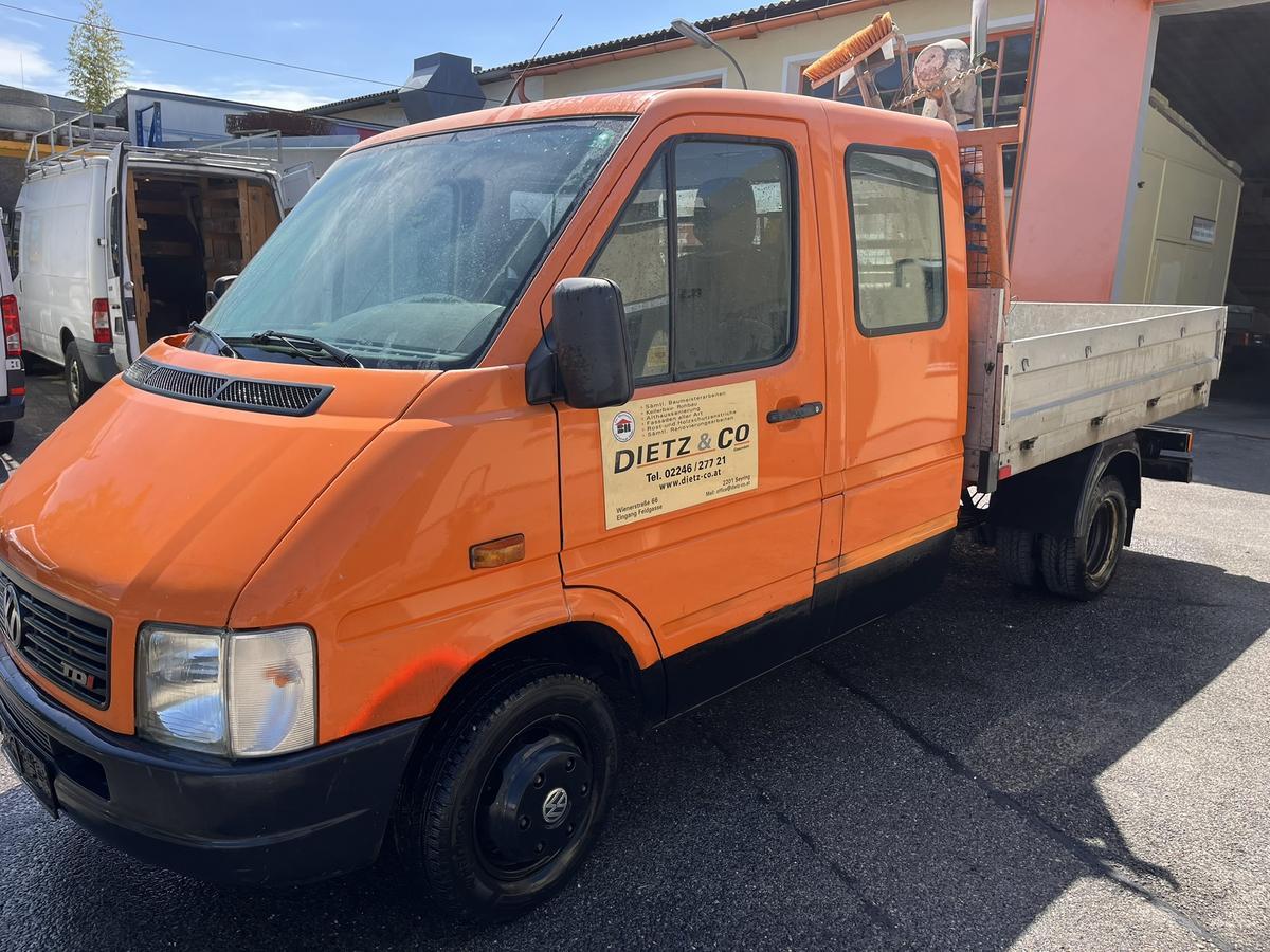 VW LT 45 Doppelkabiner Bj.2001/10,Zwillingsbereifung, 96 KW Diesel, &Uuml;P:10/2026, EG:2180 kg, GGW: 3500 kg,