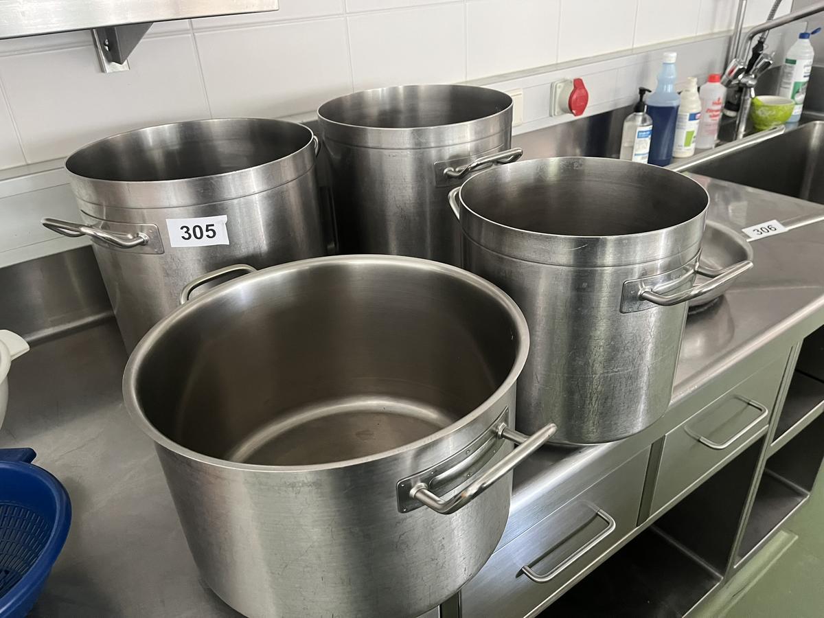4 St&uuml;ck Profi Gastro Kocht&ouml;pfe 32/32 , 29/29 usw.