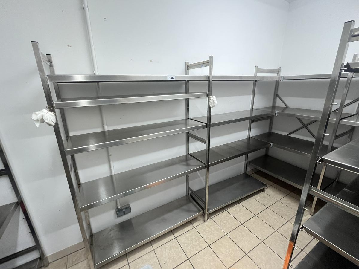 HUPFER Edelstahlregale: 235/35/180 cm , 300/54/180 cm , 120/54/180 cm mit Fachb&ouml;den - Stecksystem