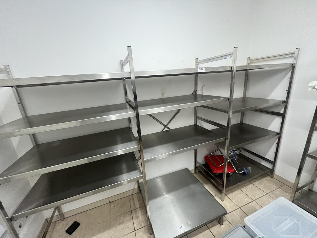 HUPER Edelstahlregal 300/54/180 cm mit Fachb&ouml;den - Stecksystem