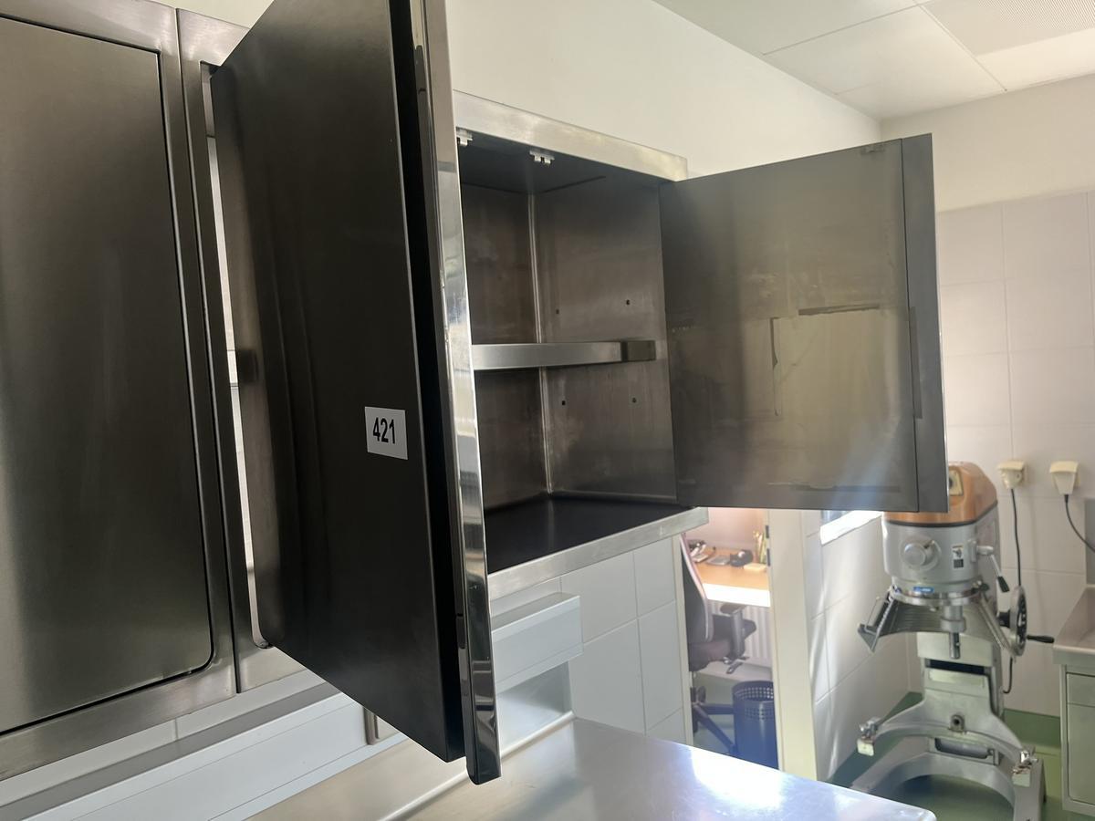 Edelstahl H&auml;ngeschrank 2-fl&uuml;gelig 100/70/40 cm mit 2 Ebene