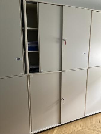 2 Stk. Bene Aktenschrank-Kombination Ober-,Unterteil ca.120x115 cm
