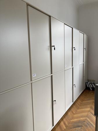 2 Stk. Bene Aktenschrank-Kombination Ober-,Unterteil ca.120x115 cm