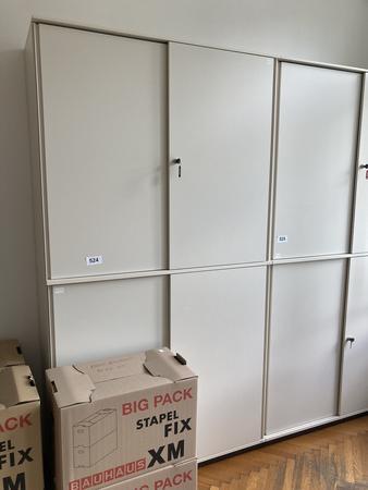 2 Stk. Bene Aktenschrank-Kombination Ober-,Unterteil ca.120x115 cm