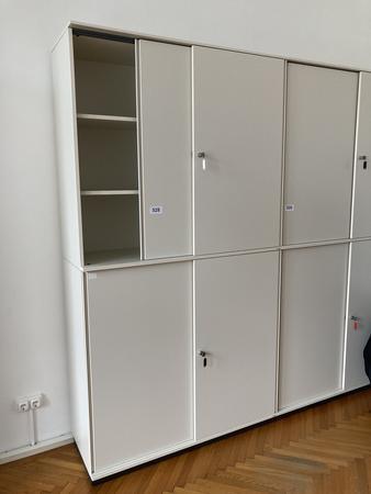 2 Stk. Bene Aktenschrank-Kombination Ober-,Unterteil ca.120x115 cm