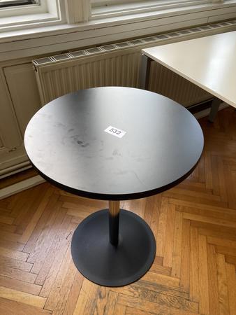 Besuchertisch Durchmesser 60 cm schwarz