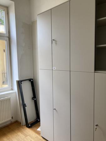 Bene Aktenschrank Kombination 80 x 45 x 260 cm - 7 OH hellgrau