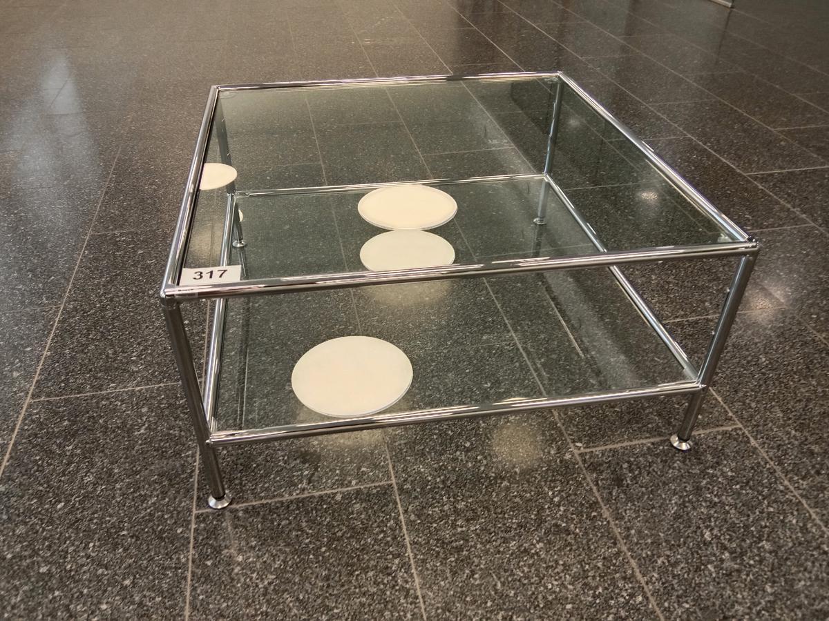 Glastisch/Couchtisch ca. 80 x 80 x 39 cm