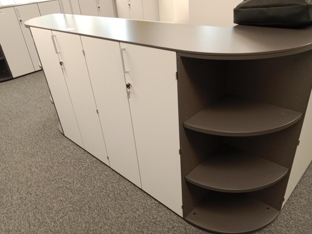 2teilige Aktenschrank-Kombination ca. 160 x 45 x 115 cm