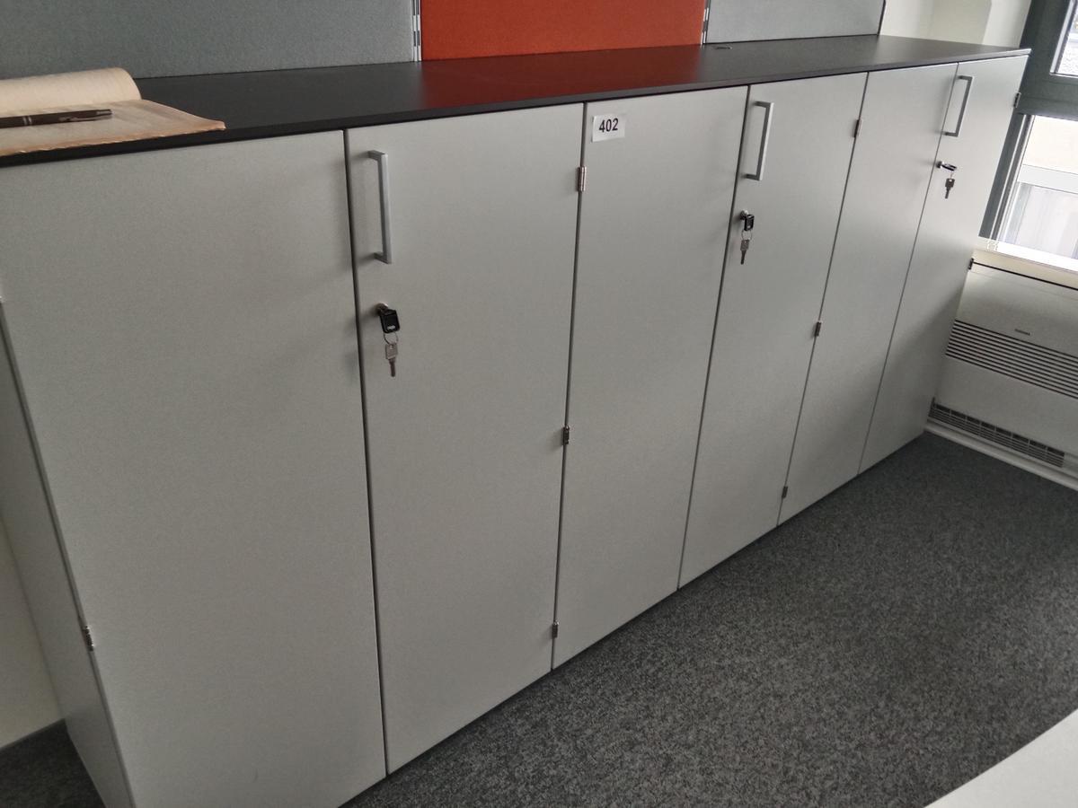 Aktenschrank-Kombination 3teilig, ca. 240 x 46 x 115 cm