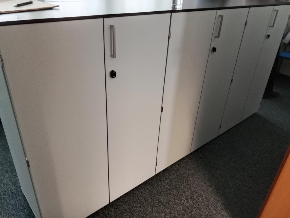 Aktenschrank-Kombination 3teilig, ca. 240 x 46 x 115 cm