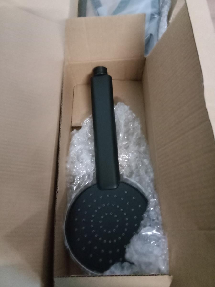 VEMA Duschstange mit Handbrause und Schlauchpaket (ohne Armatur) Matt-Schwarz