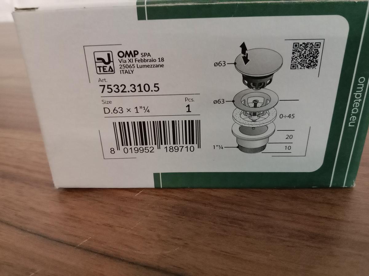 TEA Waschbecken Pop-Up Garnitur Chrom