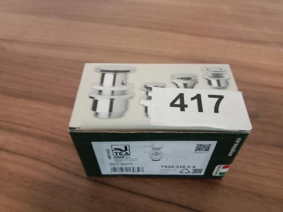 TEA Waschbecken Pop-Up Garnitur Matt-Schwarz