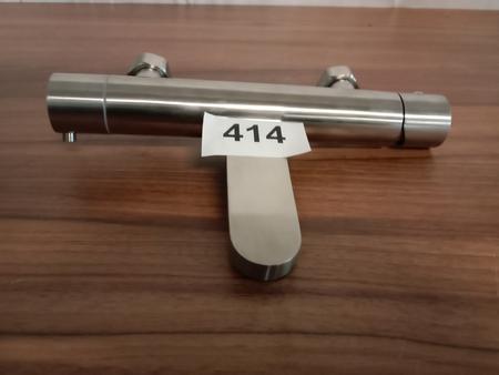 Badewannenarmatur in Matt-Chrom mit Wechsel- und Temperaturregler (ohne OVP)