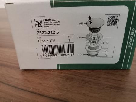 TEA Waschbecken Pop-Up Garnitur Chrom
