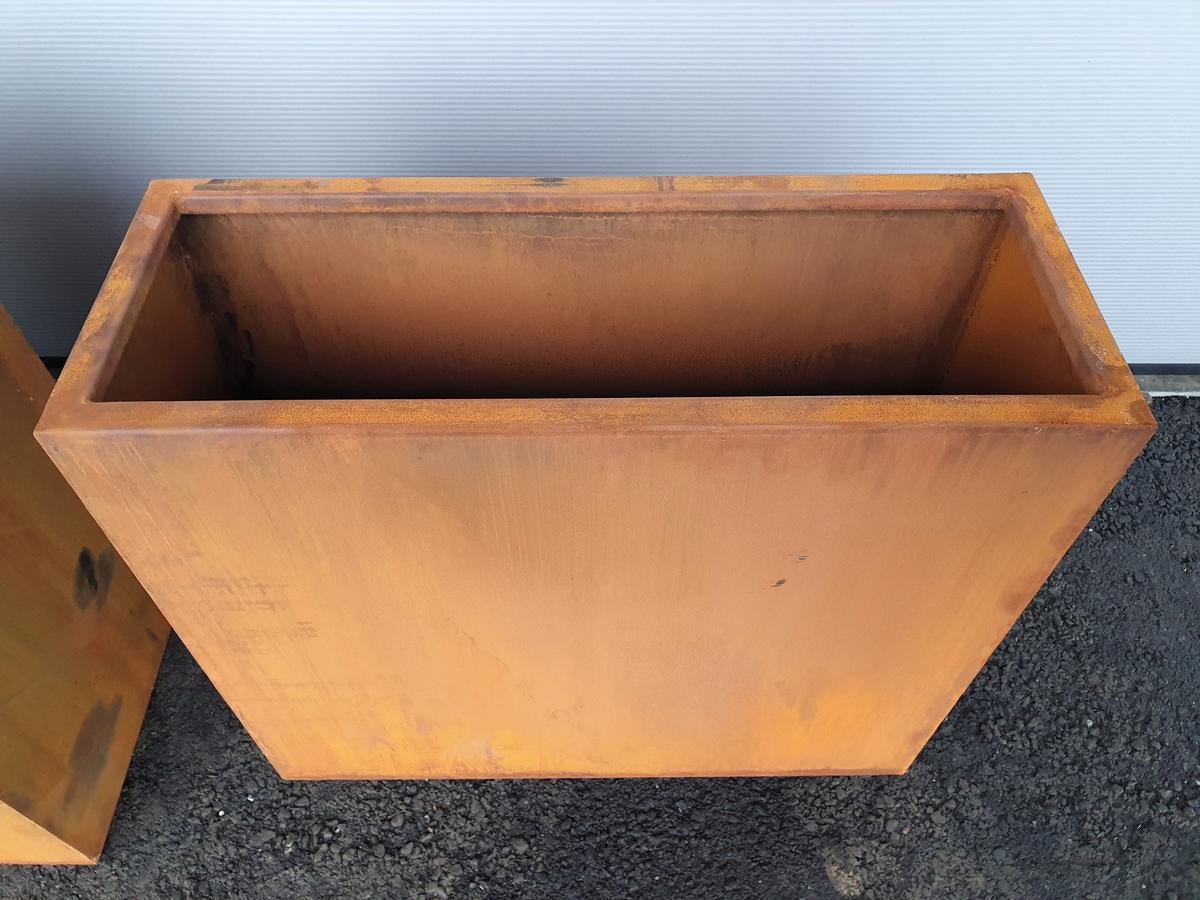 Cortenstahl Pflanzgef&auml;&szlig; TerraCorten Cuboid 80 x 30 x 70