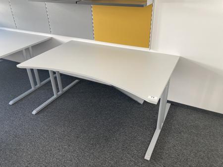 Schreibtisch ohne R�ckwand, geschwungen, Ma�e: ca. 160 x 85 x 100 cm
