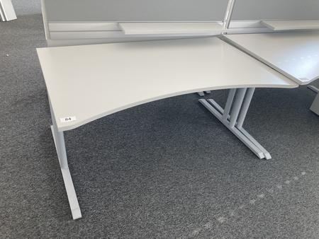 Schreibtisch ohne R�ckwand, geschwungen, Ma�e: ca. 160 x 85 x 100 cm