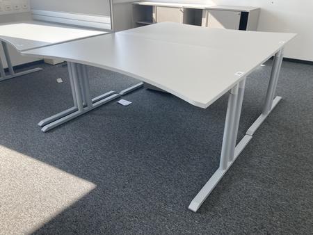 Schreibtisch ohne R�ckwand, geschwungen, Ma�e: ca. 160 x 85 x 100 cm