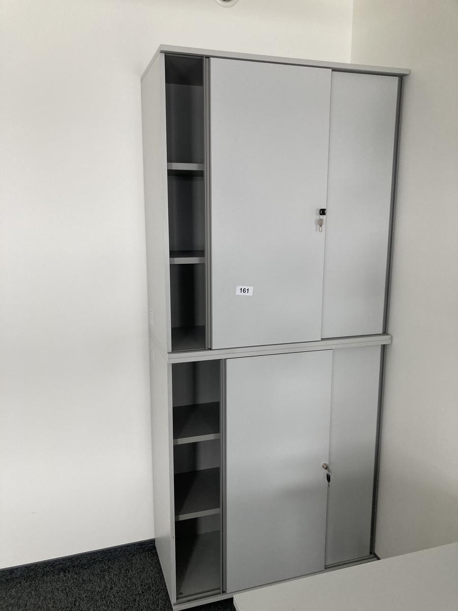 2teilige Aktenschrank-Kombination Ober- und Unterschrank, Ma&szlig;e je ca. 100 x 45 x 115 cm?d=2026-09-01 16:59:17