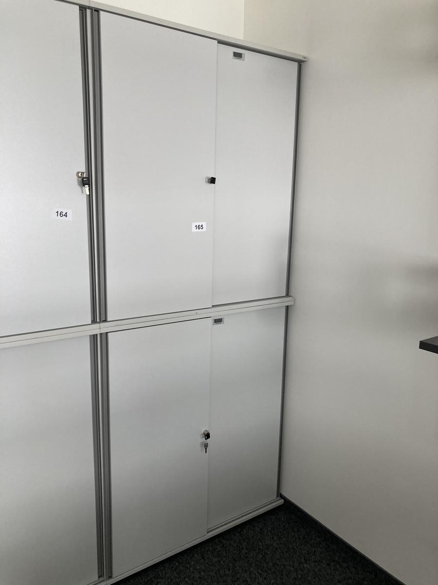 2teilige Aktenschrank-Kombination Ober- und Unterschrank, Ma&szlig;e je ca. 100 x 45 x 115 cm